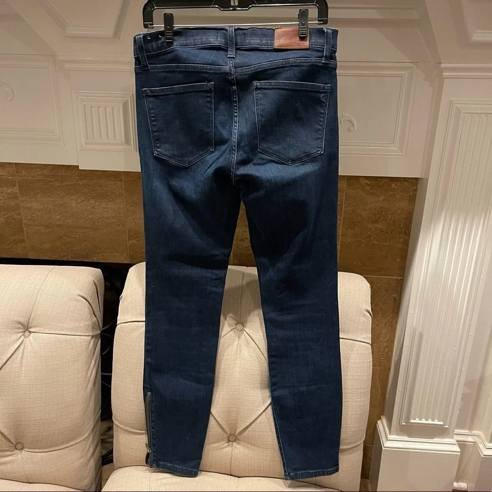 AD: Madewell Skinny Skinny Ankle Zip Jeans Dark wash Sz 30